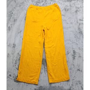 Vintage Liz Claiborne Pants Womens 10‎ Yellow Pull On High Rise Wide Leg Pockets